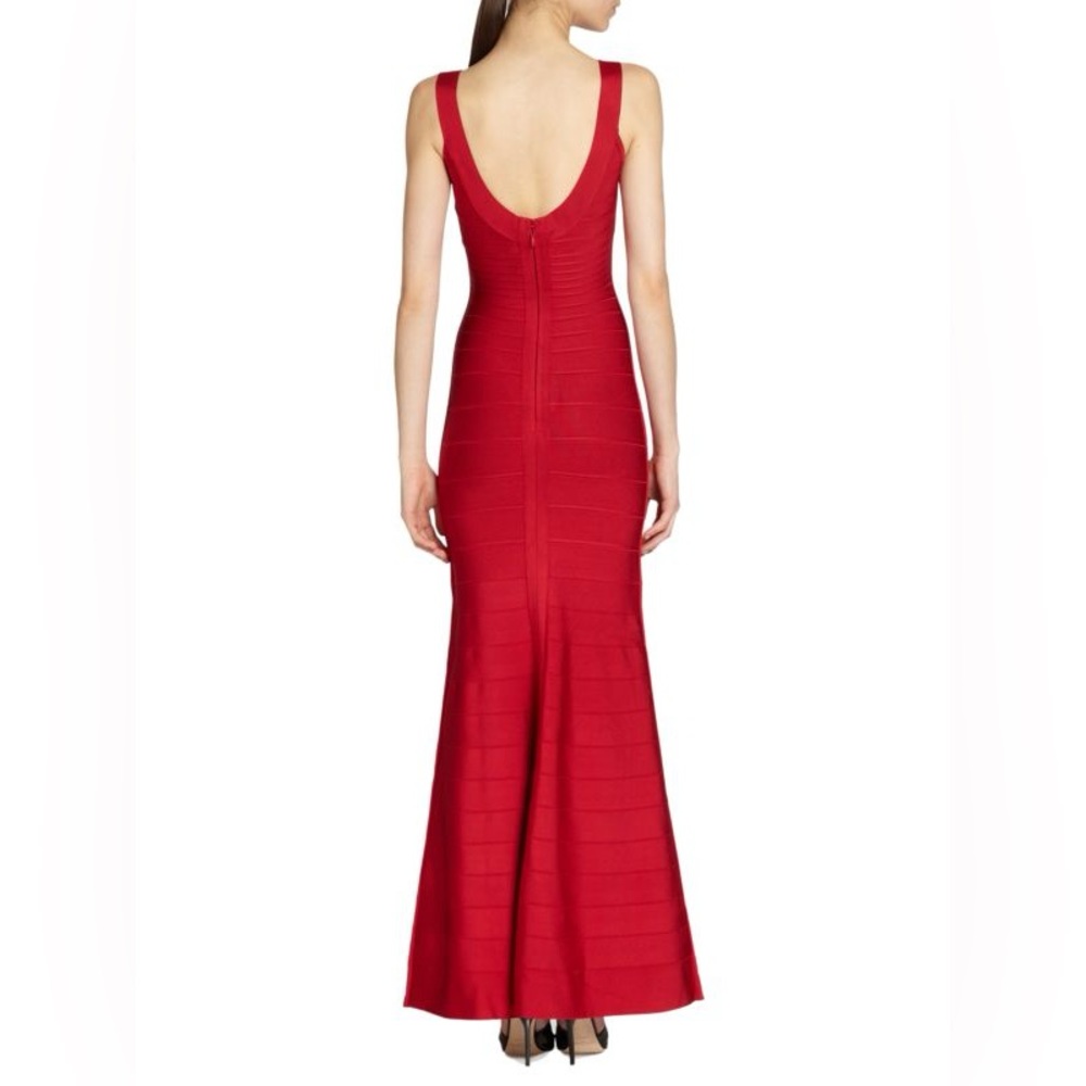 Herve Leger Ellen red bandage gown small - Picture 2 of 10